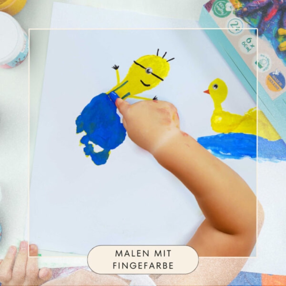 Malen mit Fingerfarben