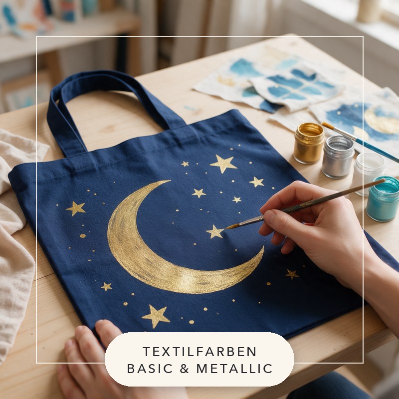 Cover: Textilfarben kreativ nutzen – Basic und Metallic